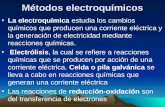Métodos electroquímicos La electroquímica estudia los cambios químicos que producen una corriente eléctrica y la generación de electricidad mediante reacciones.