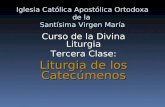 Iglesia Católica Apostólica Ortodoxa de la Santísima Virgen María Curso de la Divina Liturgia Tercera Clase: Liturgia de los Catecúmenos.
