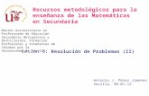 Recursos metodológicos para la enseñanza de las Matemáticas en Secundaria Máster Universitario en Profesorado de Educación Secundaria Obligatoria y Bachillerato,