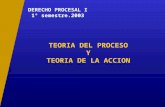 DERECHO PROCESAL I 1° semestre.2003 TEORIA DEL PROCESO Y TEORIA DE LA ACCION.