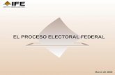 EL PROCESO ELECTORAL FEDERAL Marzo de 2008. TemaPág. ETAPAS DEL PROCESO ELECTORAL FEDERAL3 PREPARACIÓN DE LA ELECCIÓN4 Observadores Electorales6 Registro.