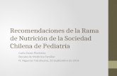 Recomendaciones de la Rama de Nutrición de la Sociedad Chilena de Pediatría Carla Osses Pincheira Becada de Medicina Familiar H. Higueras Talcahuano, 23.