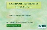 COMPORTAMIENTO HUMANO II Dr. Miguel Ángel Sastre Castillo Valuación del Desempeño msastre@itam.mx.