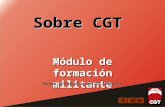 Sobre CGT Módulo de formación militante Equipo de Formación de CGT-Andalucía.