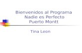 Bienvenidos al Programa Nadie es Perfecto Puerto Montt Tina Leon.