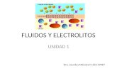 FLUIDOS Y ELECTROLITOS UNIDAD 1 Dra. Lourdes Méndez N-232-UMET.