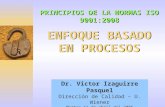 PRINCIPIOS DE LA NORMAS ISO 9001:2008 Dr. Victor Izaguirre Pasquel Dirección de Calidad – U. Wiener Martes 11 de abril del 2006 ENFOQUE BASADO EN PROCESOS.