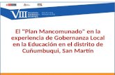 El "Plan Mancomunado" en la experiencia de Gobernanza Local en la Educación en el distrito de Cuñumbuqui, San Martín.