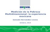 Www.coneval.gob.mx Medición de la Pobreza Multidimensional: la experiencia mexicana Gonzalo Hernández Licona Octubre, 2014.