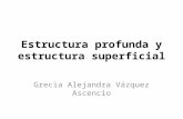 Estructura profunda y estructura superficial Grecia Alejandra Vázquez Ascencio.