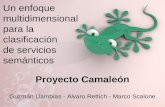Un enfoque multidimensional para la clasificación de servicios semánticos Proyecto Camaleón Guzmán Llambías - Alvaro Rettich - Marco Scalone.