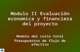 Modulo II Evaluación economica y financiera del proyecto Modelo del costo total Presupuestos de flujo de efectivo.