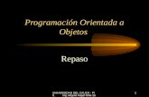 UNIVERSIDAD DEL CAUCA - PIS Ing. Miguel Angel Niño Zambrano EDII1 Programación Orientada a Objetos Repaso.