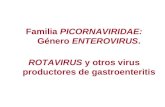 Familia PICORNAVIRIDAE: Género ENTEROVIRUS. ROTAVIRUS y otros virus productores de gastroenteritis.