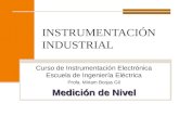INSTRUMENTACIÓN INDUSTRIAL Curso de Instrumentación Electrónica Escuela de Ingeniería Eléctrica Profa. Miriam Borjas Gil Medición de Nivel.
