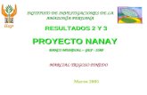 INSTITUTO DE INVESTIGACIONES DE LA AMAZONÍA PERUANA MARCIAL TRIGOSO PINEDO Marzo 2005 RESULTADOS 2 Y 3 PROYECTO NANAY BANCO MUNDIAL – GEF - IIAP.