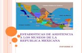 ESTADISTICAS DE ASISTENCIA A LOS MUSEOS DE LA REPUBLICA MEXICANA INFORME II.