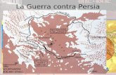 La Guerra contra Persia A medida que los atenienses se expandió, entraron en conflicto con el Imperio Persa. –En 499 aC, los atenienses ayudaron las ciudades.