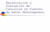 Optimización y Evaluación de Consultas en Fuentes de Datos Heterogéneas.