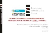 SISTEMA DE VIGILANCIA DE LAS ENFERMEDADES TRANSMITIDAS POR ALIMENTOS – ETA - COLOMBIA Dirección de vigilancia y análisis del riesgo en salud pública Grupo.