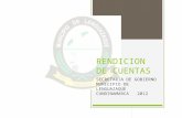 RENDICION DE CUENTAS SECRETARIA DE GOBIERNO MUNICIPIO DE LENGUAZAQUE CUNDINAMARCA 2012.