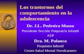 Los trastornos del comportamiento en la adolescencia Dr. J.L. Pedreira Massa Presidente Sección Psiquiatría Infantil AEP Dra. M. Palanca Psiquiatra Infantil.