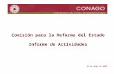 Comisión para la Reforma del Estado Informe de Actividades 14 de mayo de 2007.