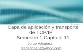 Capa de aplicación y transporte de TCP/IP Semestre 1 Capítulo 11 Jorge Vásquez frederichen@yahoo.com.
