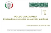 1 PULSO CIUDADANO (indicadores selectos de opinión pública) Primera quincena de Julio de 2004 1 NÚM. 1 Este documento está disponible en: .