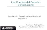 Las Fuentes del Derecho Constitucional Ayudantía: Derecho Constitucional Orgánico. Profesor: Rodrigo Pica. Ayudante: Leyla Escobar Zarzar.