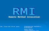 Programación Paralela y Distribuida Pedro Chacín (pmchacin@yahoo.com) 2da. Clase del 19 de Junio Remote Method Invocation.