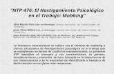 “NTP 476: El Hostigamiento Psicológico en el Trabajo: Mobbing” Félix Martín Daza ( Ldo. en Psicología. Centro Nacional de Condiciones de Trabajo), Jesús.