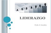 LIDERAZGO Profa. Z. González. O BJETIVOS Identificar los diferentes estilos de liderazgos y las competencias a desarrollar. Discutir el modelo de liderazgo.