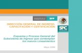 DIRECCIÓN GENERAL DE INGRESO, CAPACITACIÓN Y CERTIFICACIÓN Esquema y Proceso General del Subsistema de Ingreso que contemplan los nuevos Lineamientos Mayo.