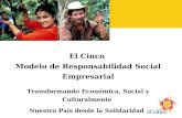 El Cinco Modelo de Responsabilidad Social Empresarial Transformando Económica, Social y Culturalmente Nuestro País desde la Solidaridad.