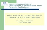 Centro Interamericano de Investigación y Documentación sobre Formación Profesional XXXVI REUNION DE LA COMISION TECNICA MEMORIA DE ACTIVIDADES 2001-2002.