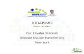 JUDAISMO Fiesta de Sukot Por: Eliyahu BaYonah Director Shalom Haverim Org New York.