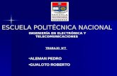 ESCUELA POLITÉCNICA NACIONAL INGENIERÍA EN ELECTRÓNICA Y TELECOMUNICACIONES TRABAJO Nº7 ALEMAN PEDRO GUALOTO ROBERTO.
