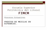 Escuela Superior Politécnica del Litoral FIMCM Procesos Estuarinos PROCESO DE MEZCLAS EN ESTUARIOS.