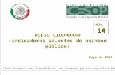 --1-- PULSO CIUDADANO (indicadores selectos de opinión pública) Mayo de 2005 14 NÚM. 14 Este documento está disponible en: .