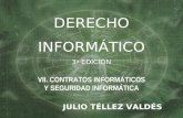 JULIO TÉLLEZ VALDÉS DERECHO INFORMÁTICO 3 a EDICIÓN VII. CONTRATOS INFORMÁTICOS Y SEGURIDAD INFORMÁTICA.