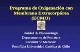 Programa de Oxigenación con Membrana Extracorpórea (ECMO) Unidad de Neonatología Departamento de Pediatría Facultad de Medicina Pontificia Universidad.
