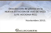 Descabezado de pilotes en la NUEVA ESTACION DE AVE DE VIGO. (UTE ACCIONA-FCC) Noviembre 2013.