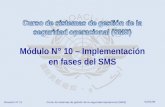 01/01/08 Revisión Nº 11Curso de sistemas de gestión de la seguridad operacional (SMS) Módulo N° 10 – Implementación en fases del SMS.