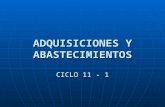 ADQUISICIONES Y ABASTECIMIENTOS CICLO 11 - 1. UNIDAD DOS EL SISTEMA DE INFORMACION PARA COMPRAS Y ABASTECIMIENTOS.