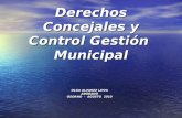 Derechos Concejales y Control Gestión Municipal OLGA ALVAREZ LEIVA ABOGADO OSORNO - AGOSTO 2010.