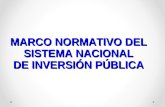 MARCO NORMATIVO DEL SISTEMA NACIONAL DE INVERSIÓN PÚBLICA.