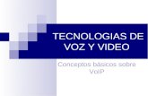 TECNOLOGIAS DE VOZ Y VIDEO Conceptos básicos sobre VoIP.