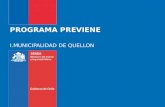 PROGRAMA PREVIENE I.MUNICIPALIDAD DE QUELLON. Servicio Nacional para la Prevención y Rehabilitación del Consumo de Drogas y Alcohol (SENDA) Ministerio.