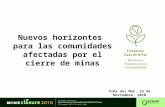 Nuevos horizontes para las comunidades afectadas por el cierre de minas Viña del Mar, 22 de Noviembre, 2010.